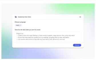 Google’s NotebookLM introduces Information Tables function
