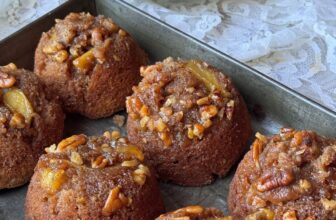 Straightforward Apple Upside Down Cupcakes